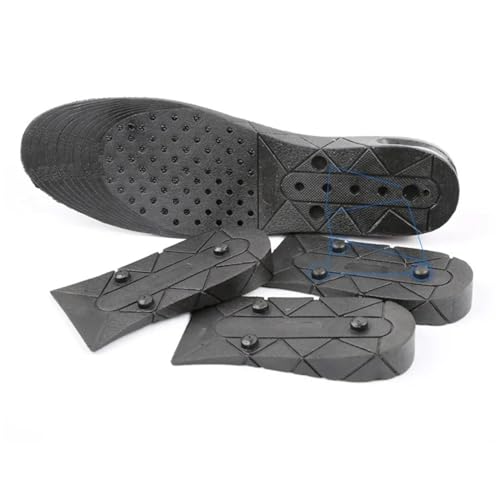Semelles Rehaussantes Semelle intérieure augmentant la hauteur de 3 à 9cm, coussin levage réglable, coupe chaussure, insertion talon plus grand, coussinets pieds unisexes for femmes et hommes(5cm)