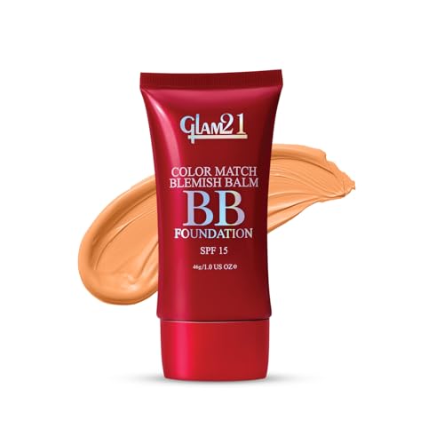 Image of Glam 21 Color Match BB Cream Foundation SPF15 I Foundation & Sunscreen Blemish-free Glow | Non-cakey Daily Use | Non-greasy & Lightweight | Long-lasting Radiant Makeover| 46gm - 06 Dark Tan