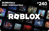 Carta regalo digitale Roblox: 25.000 Robux [Include un articolo virtuale esclusivo] [Codice di gioco online]