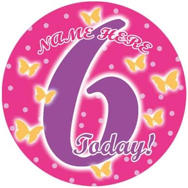 Granddaughter Age 6 Birthday Card  Disney Encanto Princess  Optional Personalised Extra Large 77MM Badge -Full Colour Inside!
