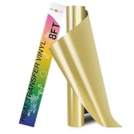 EASY TO CUT & WEED & TRANSFER : Our premium quality gold heat transfer vinyl will save your time which you may waste on each image or letter, because you can cut and weed easily through the designs just right.The gold iron on vinyl is sensitive to te...