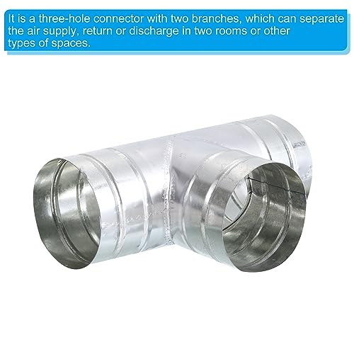 PATIKIL 4 Inch 3 Way Duct Splitter, Tee Connector Air Vent Duct Hose Exhaust Pipe Adapter for Dryer Exhaust Fan Vent Systems HVAC - Image 4