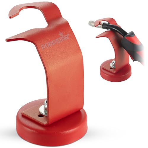 Poppstar Support Universel pour Torche de Soudage MIG MAG avec pied magnétique pour fixation à la table de soudage (p.e. pour MB-15 AK, MB-25 AK), Rouge
