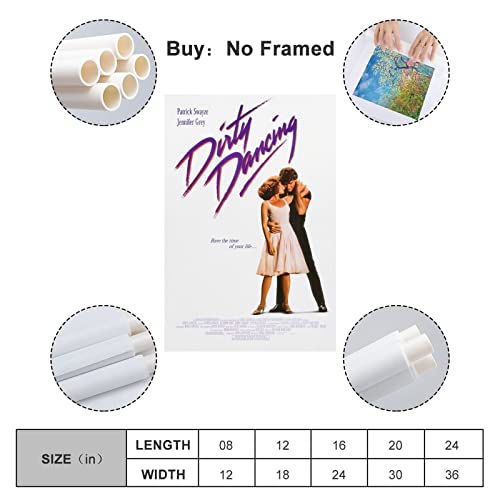Suanq Dirty Dancing Movie Poster Pop Culture Posters Canvas Art Poster And Wall Art Picture Print Modern Family Bedroom Decor Posters 12X18Inch(30X45Cm) #TOP1