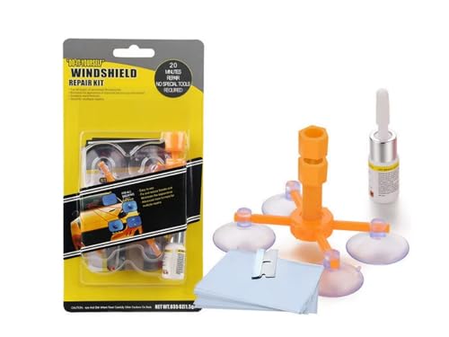 Araç Ön Cam Kırık Çatlak Giderici Hızlı Tamir Kiti 2,5 cm çap kadar uygundur, 3 ml 5 Film