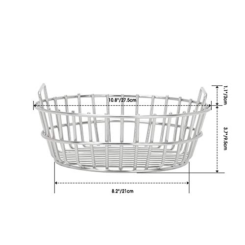 Only Fire #8567 Charcoal Ash Basket Stainless Steel Charcoal Holder With Handles, Fits For Kamado Joe-Joe Junior Grill #TOP1