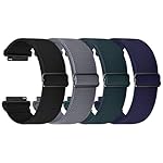 Fullmosa Quick Release Watch Bands 20mm 22mm Water-resistant Nylon Elastic Braided Straps, Adjustable Solo Loop Wristband for Women Men