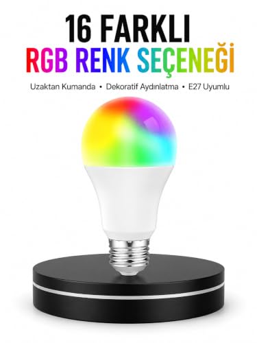 LED Ampul, Renk Değiştiren RGB 16 Renk Uzaktan Kumandalı 2025 Model