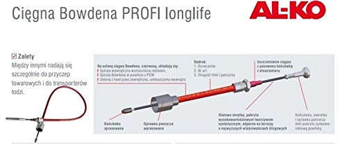 AL-KO freno Pieza remolque tipo de cable C con HL 1320 mm Art.Nr.:247287