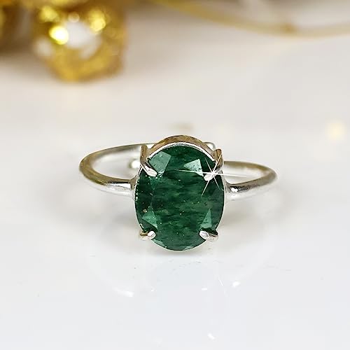 Image of Certified Green Aventurine Ring Natural Crystal Gemstone Adjustable Ring. Charged by Reiki Grandmaster & Vastu Expert