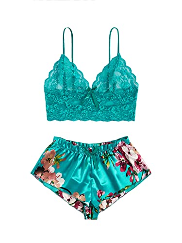 WDIRARA Women's Satin Lingerie Set