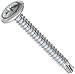 Steel Self-Drilling Screw, Zinc Plated Finish, Modified Truss Head, Phillips Drive, #2 Drill Point, #8-18 Thread Size, 1-1/2" Length (Pack of 100)