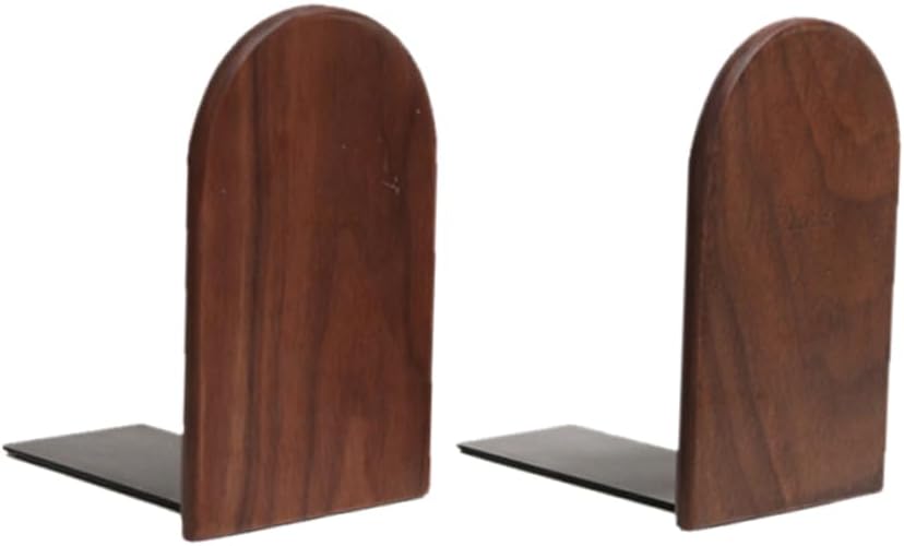 CANIGHT 2pcs Bookends Shelves Bookshelf Ends Retro Bookshelf Vintage Bookends Book End Holder Book Supports Children Bookshelf Desktop Book Stands Modern Bookends Wooden Bookends