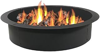 Sunnydaze Wood Burning Outdoor Fire Pit Ring/Liner - Heavy Duty - DIY Above
