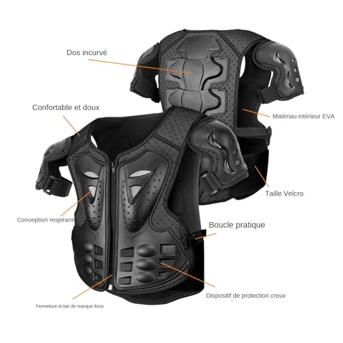 Protector de moto integral con protecciones para rodillas codos brazos y hombros de motocross 5