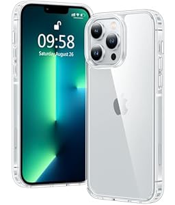 Voyahülle Clear Case for iPhone 13 Pro Max, Ultra Thin, Shockproof TPU Cover, Anti-Yellowing, Crystal Clear, Phone Case for Apple iPhone 13 Pro Max - Clear