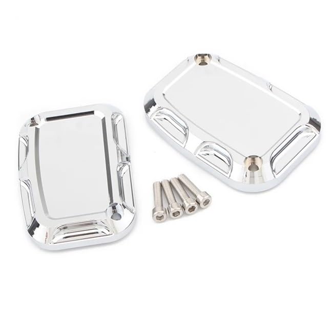 Moto Couvercle Réservoir Frein Avant Couvercle De Maître-Cylindre Frein AV&Ant Et Arrière pour Moto, pour Touring pour Road King, Electra Glide, Ultra,...