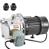 VEVOR 3/4HP SUS304 Stainless Steel Shallow Well Jet Pump, 115 Volt, 18.5 GPM 131 FT...