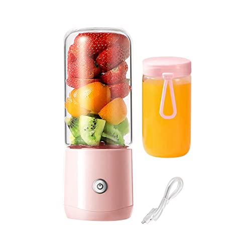 Begchy Licuadora PortáTil de 380ML, Miniexprimidor InaláMbrico USB, Licuadora EléCtrica, Exprimidor de Frutas para Frutas y Verduras, MáQuina Exprimidora-C