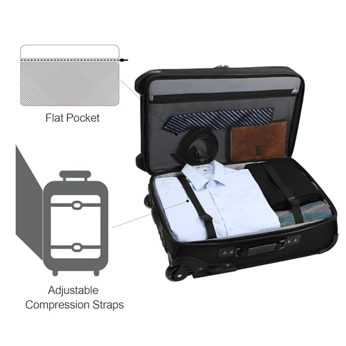 Modoker Rolling Garment Bag with Wheels Away Luggage for Suits with Wheels Wheeled Garment Bag for Travel 2 in 1 Rolling Duffel Bag, Black - Thumbnail 4