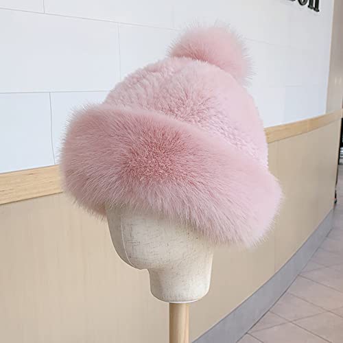 Solid Color Russian Faux Fur Hat For Women, Winter Faux Fur Hat Fluffy Warm Hat For Women And Girls Gift #TOP5