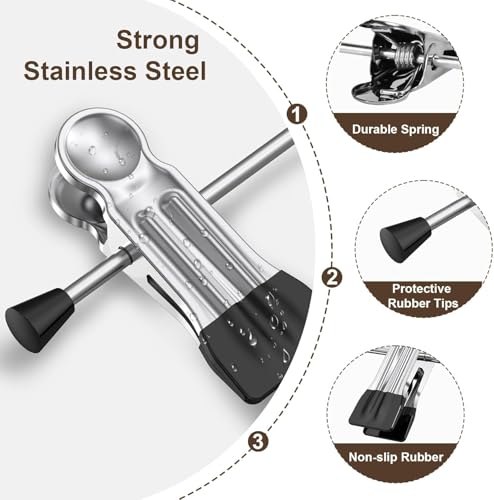 Supmaker Hosenbügel aus Metall, 10 Stück Kleiderbügel Klammerbügel für Hosen Socken Röcke, 30cm Anti-Rutsch, Verchromt,Rockbügel mit Clips, Hohe Belastbarkeit,Strapazierfähig,Platzsparend (Schwarz)