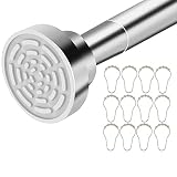 Yonloch Shower Curtain Rod, 40-73 Inch Adjustable Shower Rod Tension, Spring Curtain Tension Rod, Pr