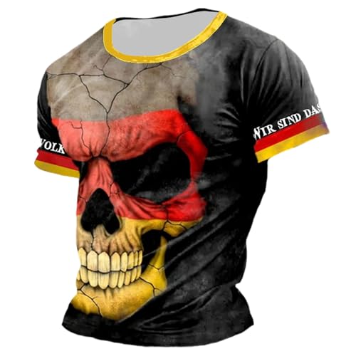 Disfraz de vikingo para hombre, camiseta de Halloween, estampado de sangre, manga corta, camiseta de manga corta, con diseño de dibujos animados, apto para festivales, oso berserker, T negro., L