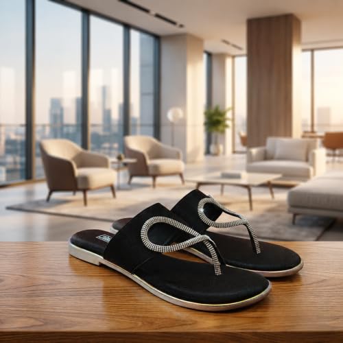 Image of Rivelle Flat Sandal for Women & Girls | Comfortable and Extra Cushioned Insole | Fit for every occasion, Daily, Office, Ethnic and festive