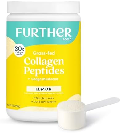 Further Food Lemon Collagen Peptides Powder - 100% Grass-Fed, Hyd...