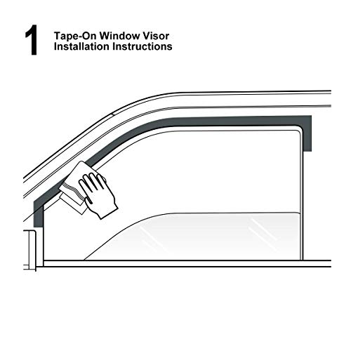 Saiyingli Technology Syl Vent Shade Window Visors,For 06-11 Civic 4-Door Sedan 4Pcs Front Rear Smoke Sun Rain Guard #TOP5