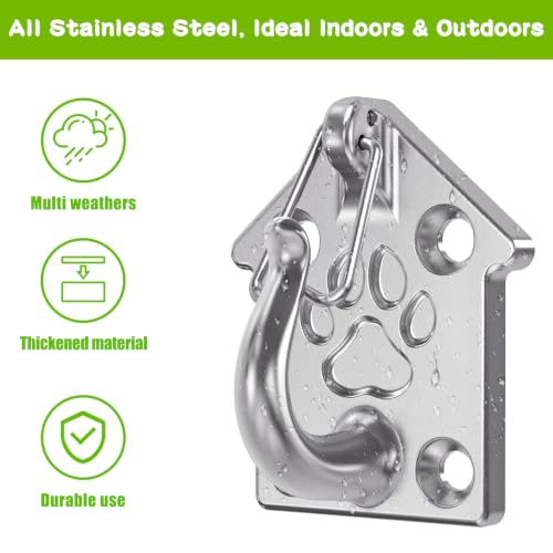 Lifeswell Dog Leash Holder Wall Mount Stainless Steel Hook, 1 Pack by Lifeswell - Used condition - Image 2