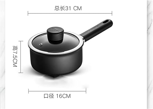 Miniatura 4 de na - Juego de utensilios de cocina sartén negra con tapa colección de cubiertos utensilios de cocina utensilios de cocina antiadherentes