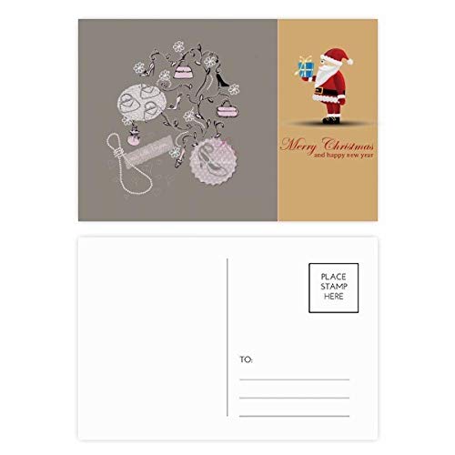 Cartes postales à talons hauts pour chaussures motif Père Noël, cadeau de vœux chic