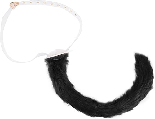 Ibluelover Disfraz de cola de gato de Halloween ajustable, cola de zorro peluda para adultos, disfraz de Navidad para niños