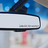 CBRVTY 8 Stück Liebe dich, fahr vorsichtig Drive Safe Spiegel Aufkleber, Vinyl Rückspiegel Aufkleber, Autodekoration Geschenk für Fahrer Frauen Männer