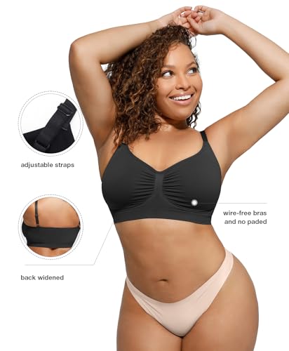 Women's Wireless Seamless Bras No Underwire Stretch Adjustable Bralettes Comfortable Soft Everyday Bra2