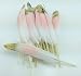 Colorful Gold Dipped Feather in Bulk for Craft Party Decoration Goose Feathers 20pcs/pack/ (pink&gold)