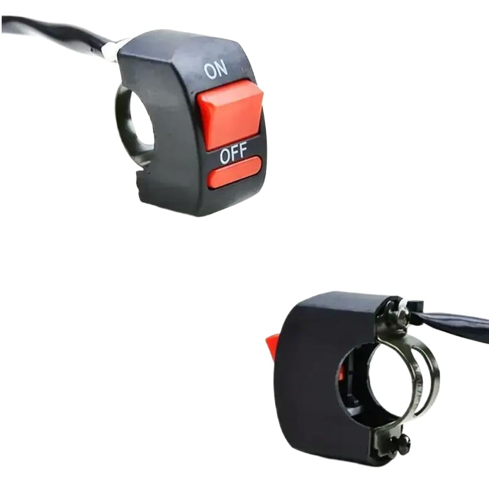 Motorcycle Handlebar Flameout Switch ON Off Power Button DC12V 10A Black Universal
