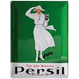 Nostalgic-Art Retro Blechschild Persil – Weiße Dame Grün 1922 – Geschenk-Idee für Nostalgie-Fans, aus Metall, Bunt, 30 x 40 cm