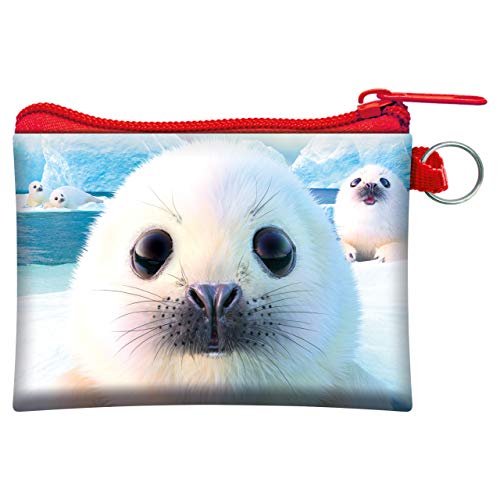 3D LiveLife Coin Purse - Seal Pups from Deluxebase. Lenticular 3D Ocean Purse. Cash, coin and card holder with secure zipper featuring artwork licensed from renowned David Penfound