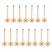 Toyvian 15Pcs Stretchy Spider Net Toy Sticky Spider Web Toy with Loop Handle Kid Joke Toys April Fools Prank Toys for Kids Toddler (Orange)