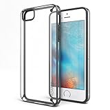iPhone SE Case, ROARTZ Gray/Clear Scratch-Resistant Case Crystal Clear Hard Back Panel Slim Fit Cover + TPU Bumper Protection for Apple iPhone SE (2016) 4 Inch