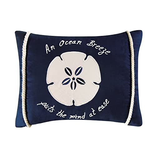 C&F Home Sand Dollar Ocean Breeze Puts The Mind at Ease Cotton Accent Pillow 12" x 16" w/Nautical Rope All Seasons Summer Beach House Coastal Home Living Room Sofa Couch Chair Bed Bedroom Decor