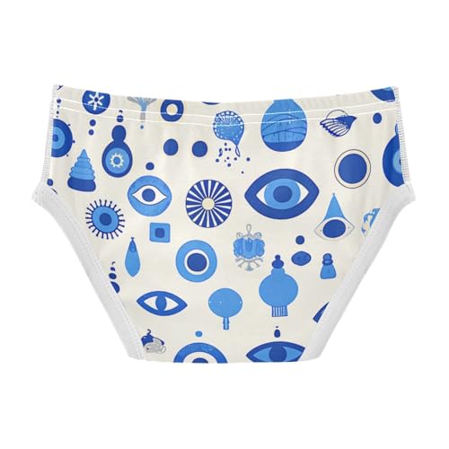 KLL Turkish Blue Evil Eye Dots Minimalist Toddler Boys' Soft Briefs Cute Children Panties2