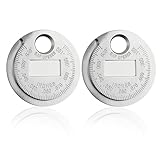 carleef 2PCS Car Spark Plug Measuring Tool,Standard 0.020 to 0.100 Inch Cars Spark Plug Gap Tool for Quick Reading Scale,Essential Car Accessories Sparks Plugs Gapping Tools