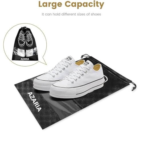 Azaria Shoe Bag for Travel & Storage 5Pcs Shoe Bags Pouches Travel | Shoe Cover for Travelling | Travel Organizer for Women & Men | Shoes Cover Bag |Travel Accessories Shoe Organizer (5 pcs Shoe Bag) 7 41DPbiNS4DL
