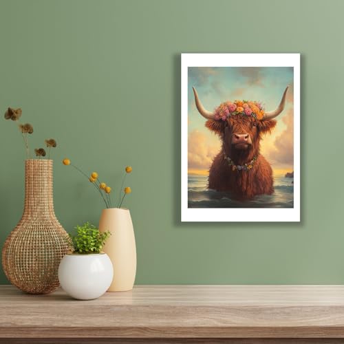Impression d'art mat Vache des Highlands extra large Spiffing Prints pour décoration murale - 3