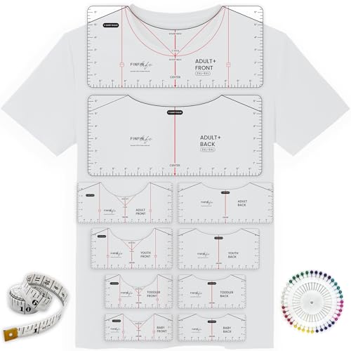 12Pcs Upgraded Tshirt Ruler Guide for Vinyl Alignment, Higher Precise ...