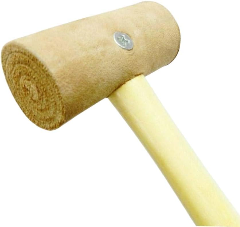 Natural Rawhide Mallet Tool, Professional Rawhide Leather Hammer Mallet for Rounding Ring Shanks, Jewelry Making, Leather working, Woodworking (1.50)
